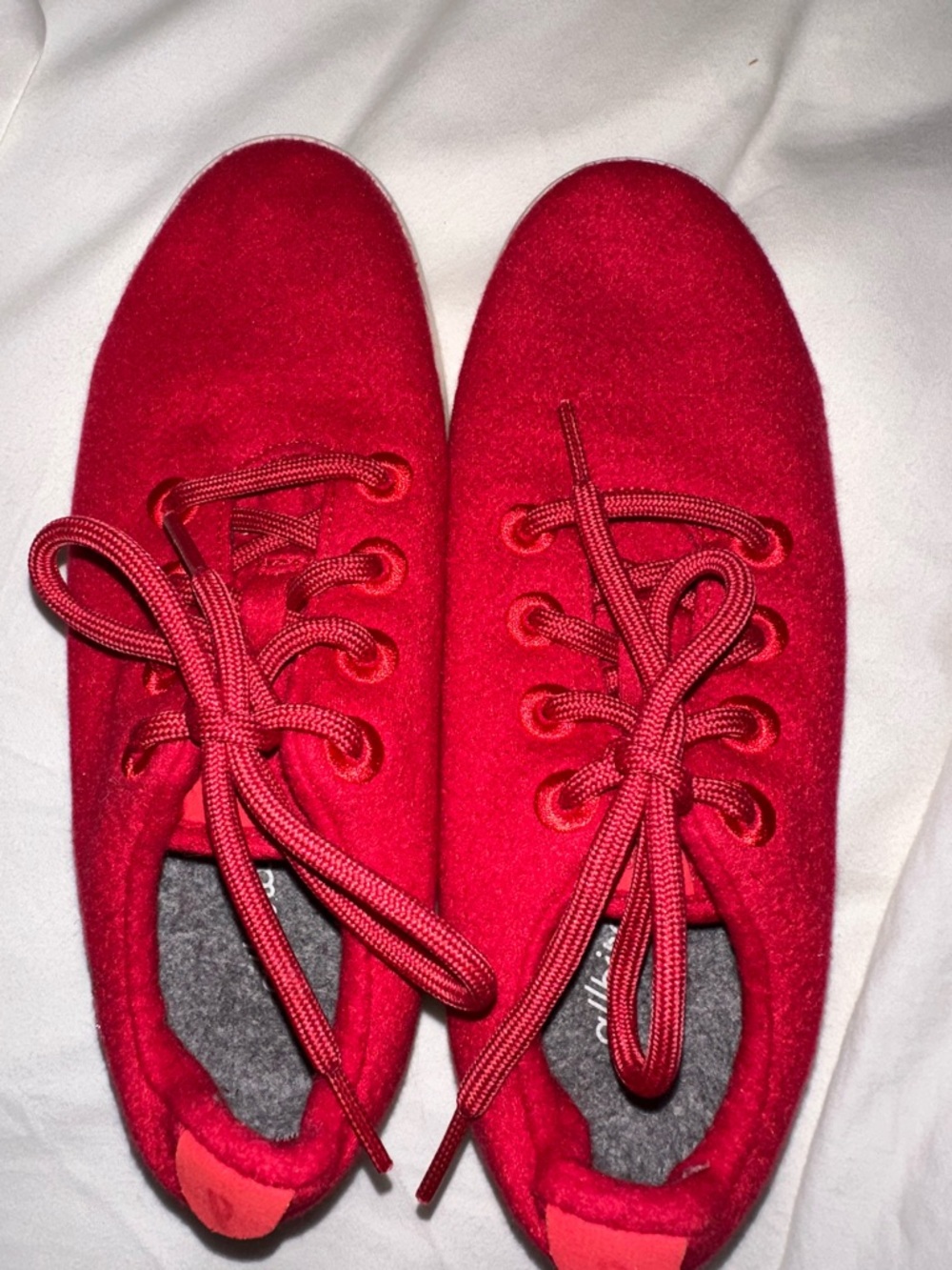 allbirds Red Felt Women's Sneakers W7